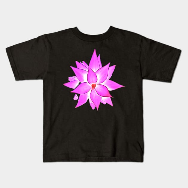 Agave in pink Kids T-Shirt by FlossOrFi